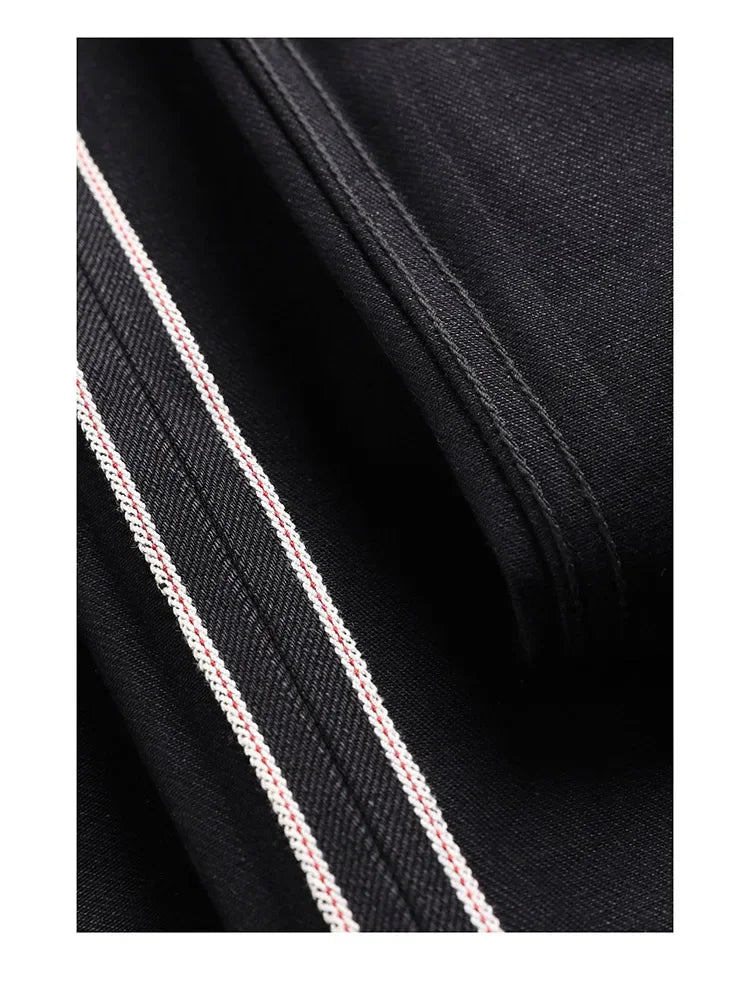 Red Tornado Black Selvedge Denim Relaxed Fit Jeans – 14.5oz