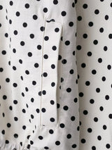 Fashion Polka Dot Shorts Sets For Women 2026 Spring Drawstring Bomber Jacket High Waist Shorts 2 Pieces Set Woman Outfits