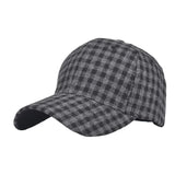 Unisex Checkered Baseball Cap with Adjustable Strap