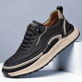 2026 Mens Leather Casual Shoes Slip On Comfortable Breathable Lightweight Non Slip Waterproof Loafers