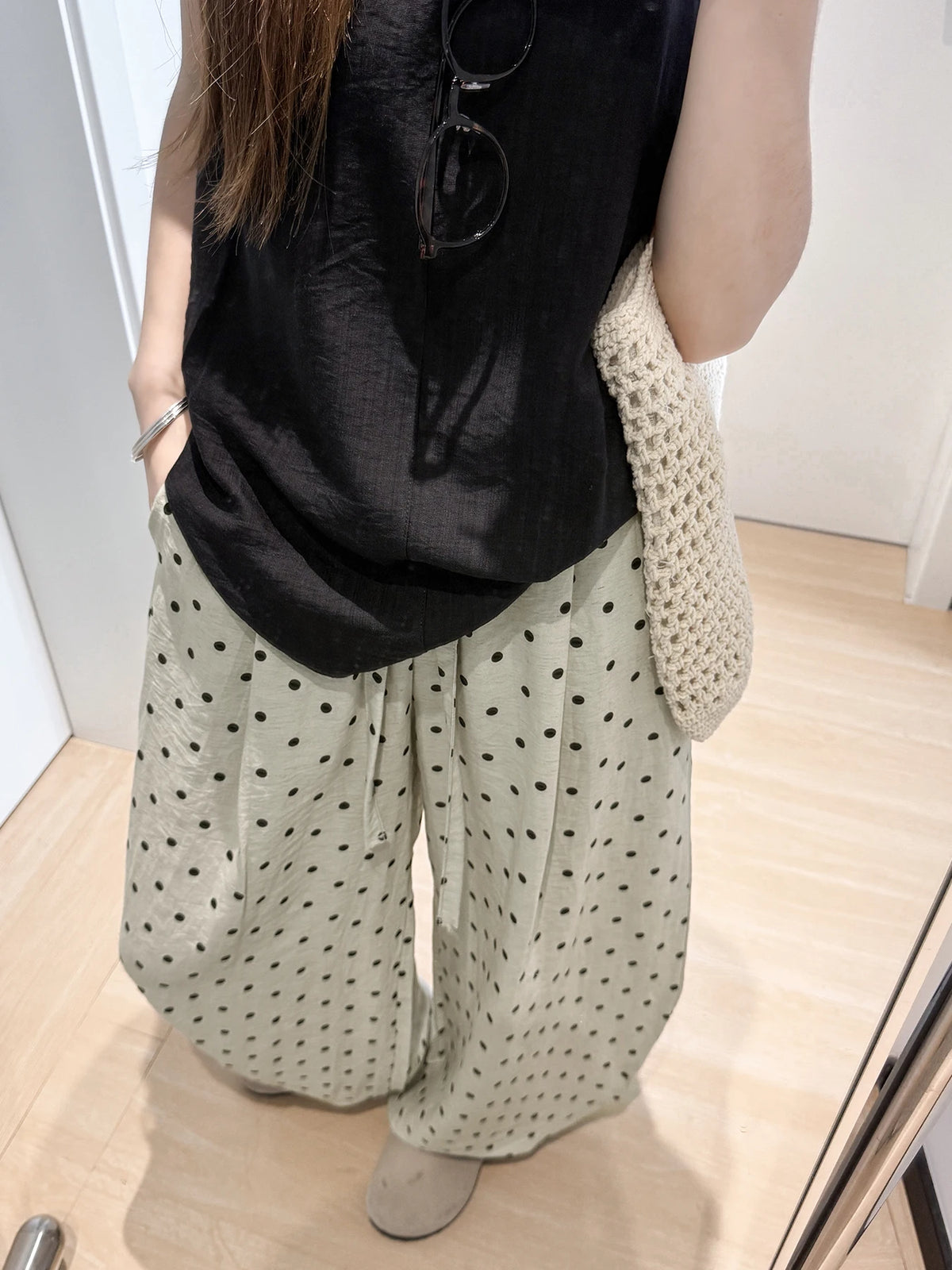 Women's Linen Blend Wide-Leg Pants
