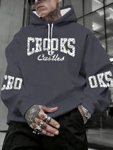 Men's Crooks & Castles Hooded with Iconic Print - Loose Fit Streetwear Hoodie, Slight Stretch Fabric, Machine Washable Winter
