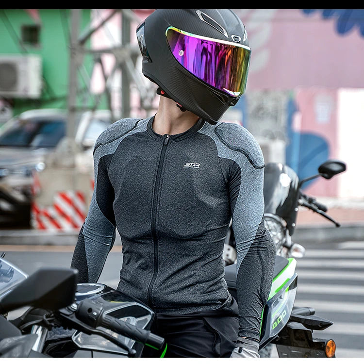 Summer Men Motorcycle Soft Armor Jacket CE Level 2 Moto Body Armor Clothing Male Motocross Protection Riding Protective Gear