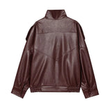 MUJER Faux Leather Jackets for Women Oversize Women's Bomber Jacket Fashion Winter Womens Coats Outerwears Demi-season Jackets