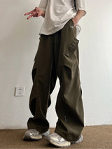 Techwear Parachute Cargo Pants - Men's Hip Hop Wide Leg Streetwear