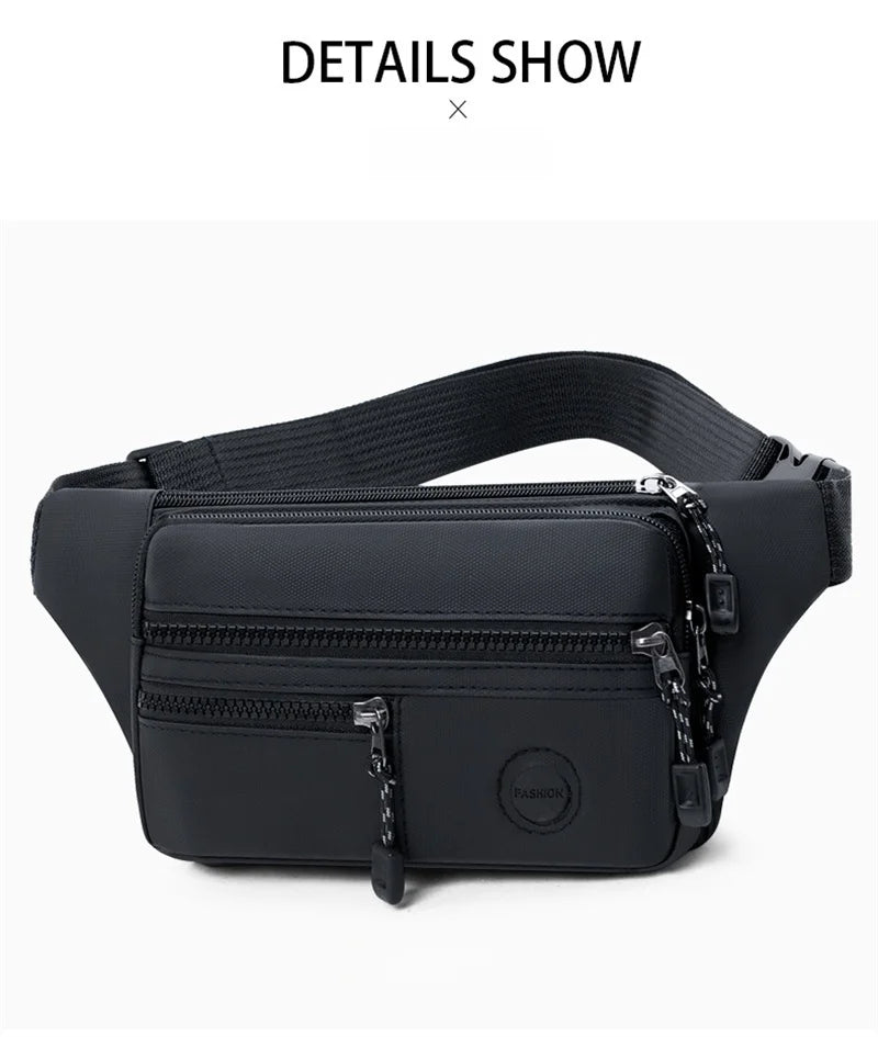 Fashion Unisex Waterproof Waist Bag Pack Male Belt Pouch Ladies Kangaroo Hip Phone Work Purse - Travel Gear for Men and Women