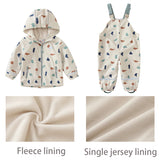 HONEYKING Children's Clothing Sets Raincoat Suit Baby Waterproof Overalls Pants Girls Jumpsuit For Kids Jacket And Trousers Set
