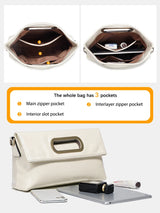 Zency Vintage Genuine Leather Handbag for Women Large Capacity Brown Crossbody Designer Shoulder Bag 2026 Summer Beige Sac Bolsa