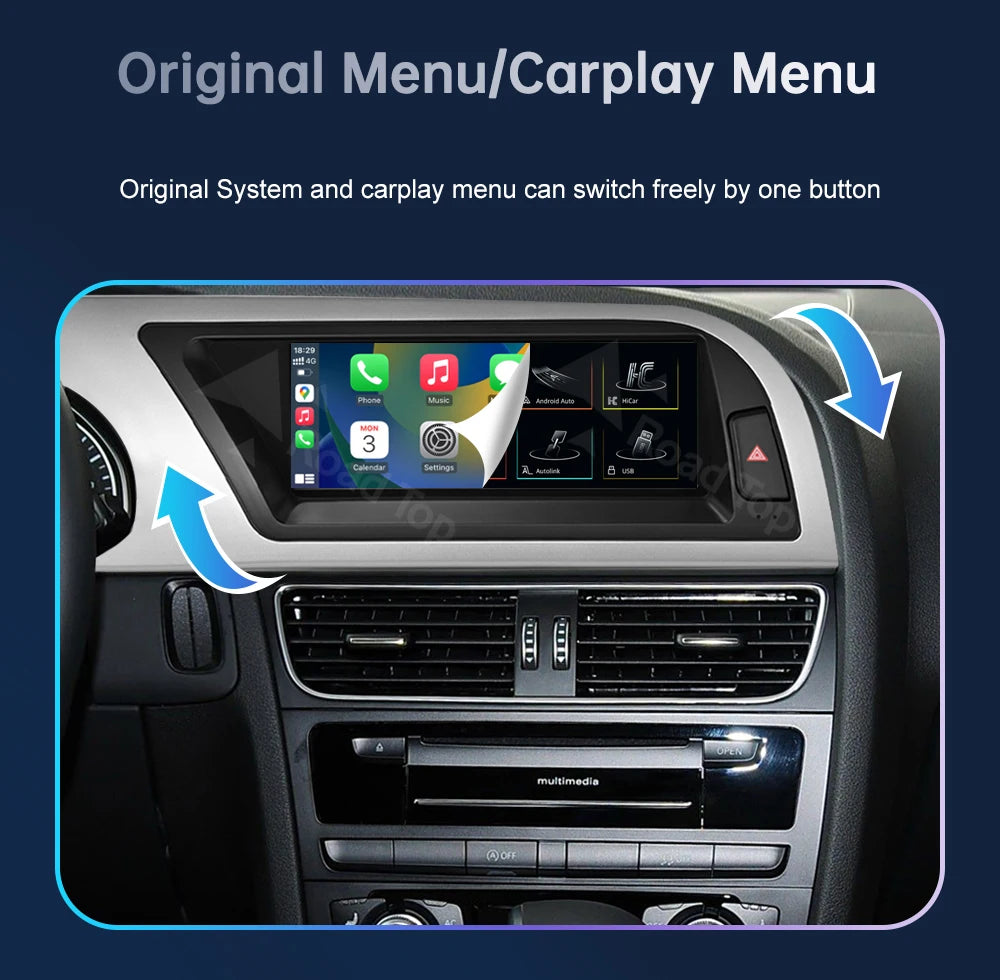 Road Top Touchscreen Display for Audi A5 S5 | CarPlay & Android Auto