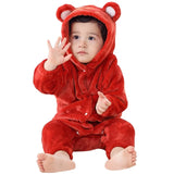 Plush Hooded Baby Winter Romper