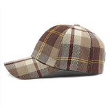 Unisex Houndstooth Baseball Cap – Adjustable Plaid Hat