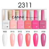 CANNI HEMA-Free Gel Polish Kit | Jelly, Nude & Rubber Base