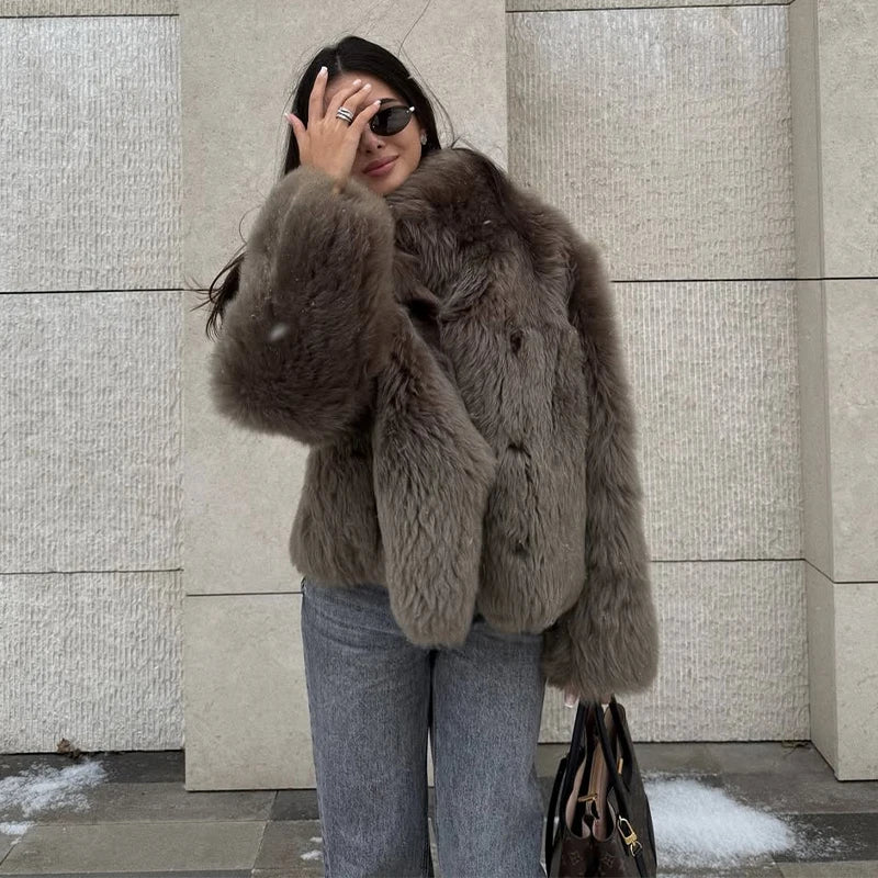 Women's Luxury Faux Fur Long Coat
