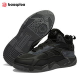 Baasploa Winter Men Shoes Fashion Plush Warm Waterproof Leather Sports Shoes Male Casual Outdoor Non-Slip Lace up Walking Shoes
