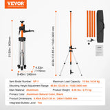 SucceBuy Laser Level Tripod 1/4"-20 & 5/8"-11 Thread Mount 40.94-133.85in Height Adjustment with Level Bubble & Heavy-duty Stand