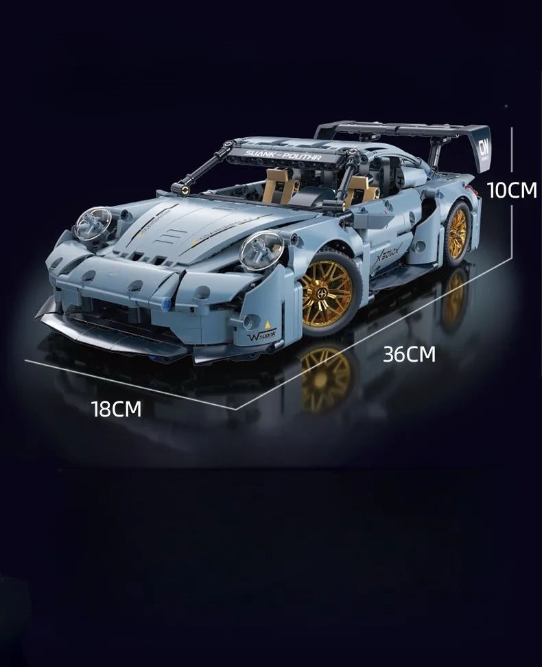 Technical Racing Sport Car Model Building Blocks technic adults 1:14 DIY Supercar Brick Puzzle Toys Kid Adult Gift（1200+granule）