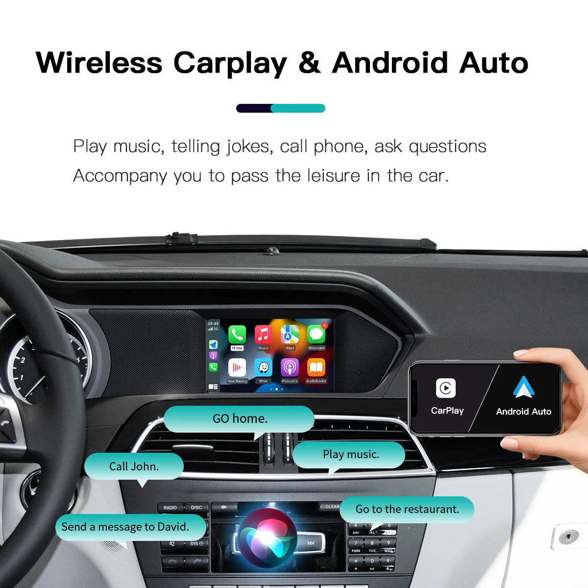 Wireless CarPlay & Android Auto Upgrade for Mercedes-Benz NTG4.5/4.7