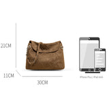 LAORENTOU Fabric Women's Strap Shoulder Bag Advanced Retro Underarm Large Capacity Fashion Quilted Handbag for Women Cossbody