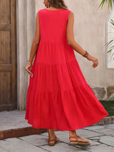 Elegant V-Neck Ruffle Summer Maxi