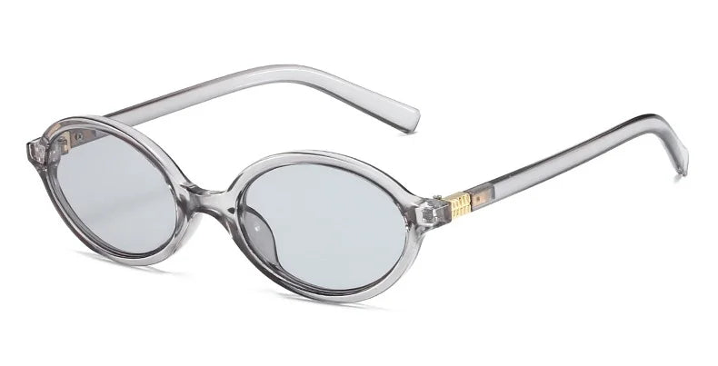 Fashion Oval Retro Sunglasses for Women – Simple Small Frame UV400 Protective Eyewear, Literary Style Luxury Design for Commuting & Travel