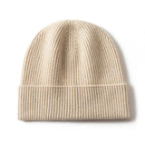 MERRILAMB Men's Pure Cashmere Ribbed Beanie | Soft & Warm