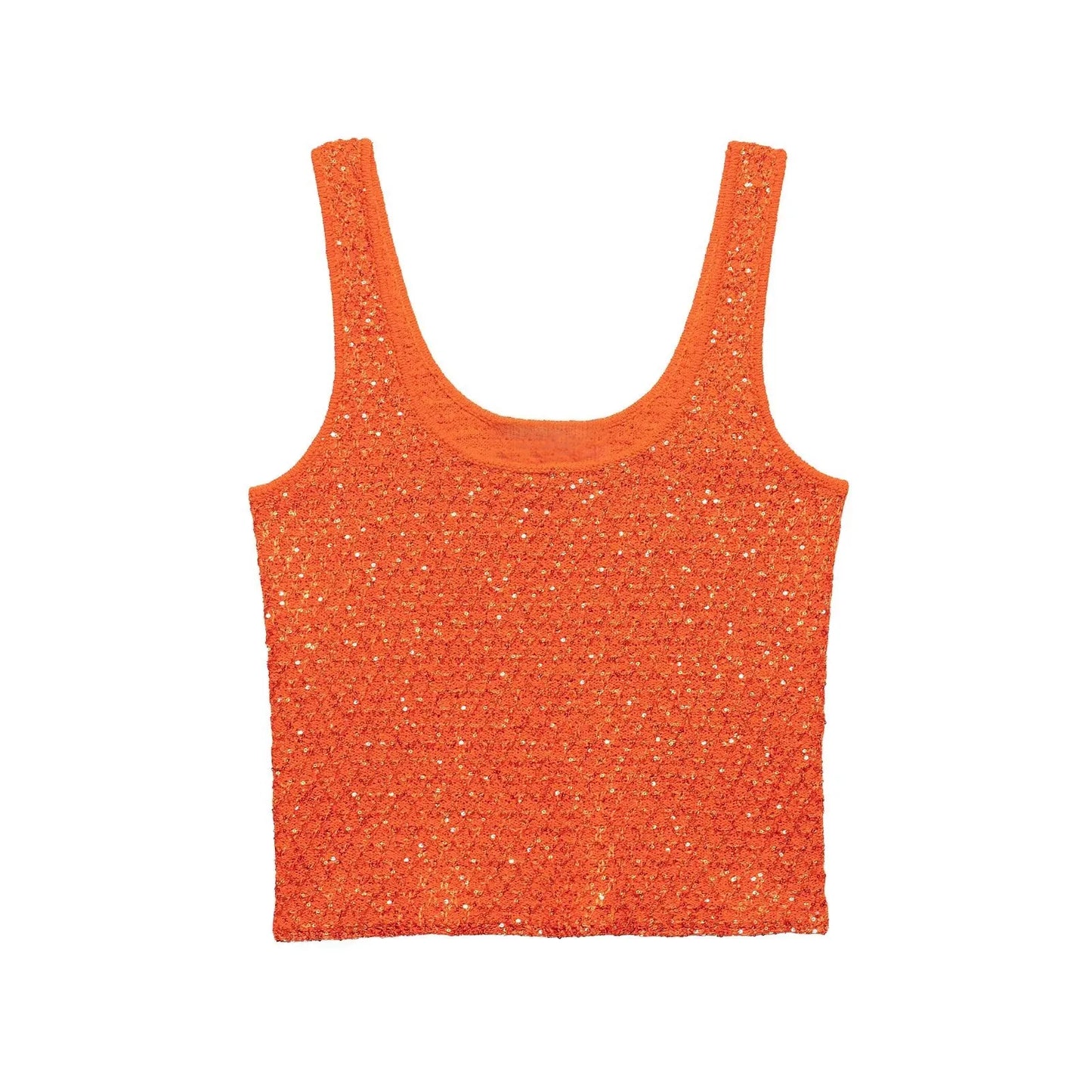 Sequin Knitted Jacket & Camisole Set - Summer Office Wear