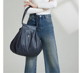 Slouchy Soft Cowhide Large Capacity Purses Handbags For Women 2026 Genuine Leather Shoulder Bags Travel Bag Underarm Wrist Bags