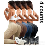 Women's Sand Wash Ribbed V-Back High Waist Yoga Leggings