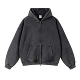 Men’s Vintage Wash Relaxed Zip-Up Hoodie