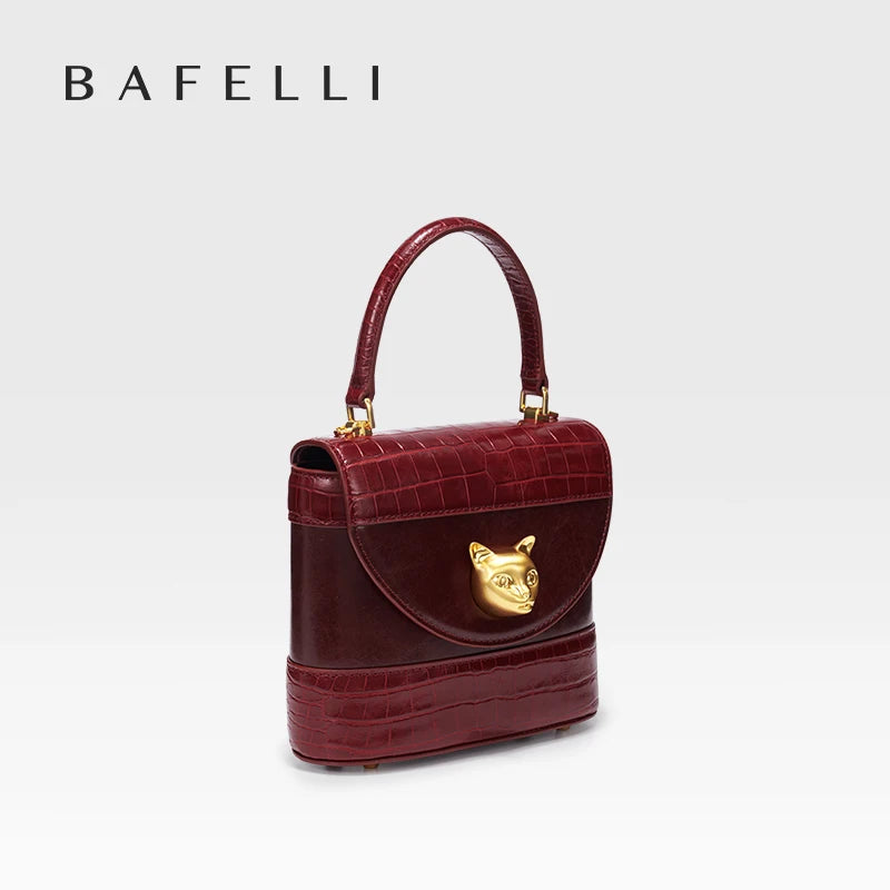 BAFELLI HANDBAG 2026 WOMEN'S NEW LEATHER PURSE EVENING DESIGNER BUCKET CAT LUXURY BRAND FASHION BUSINESS CASUAL BAGS