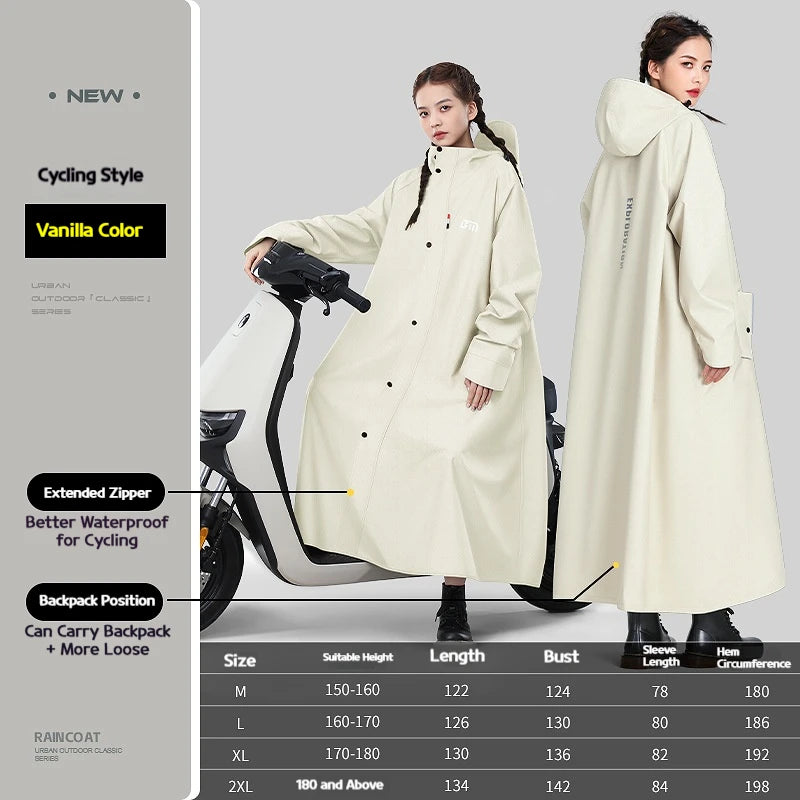 All-Weather Full-Body Poncho for Cycling & Hiking