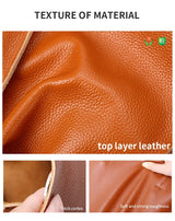 Women's Large Capacity Cowhide Handbag Female Retro Fashion Luxury Bags Ladies Real Natural Cow Leather Shoulder Bag for Lady