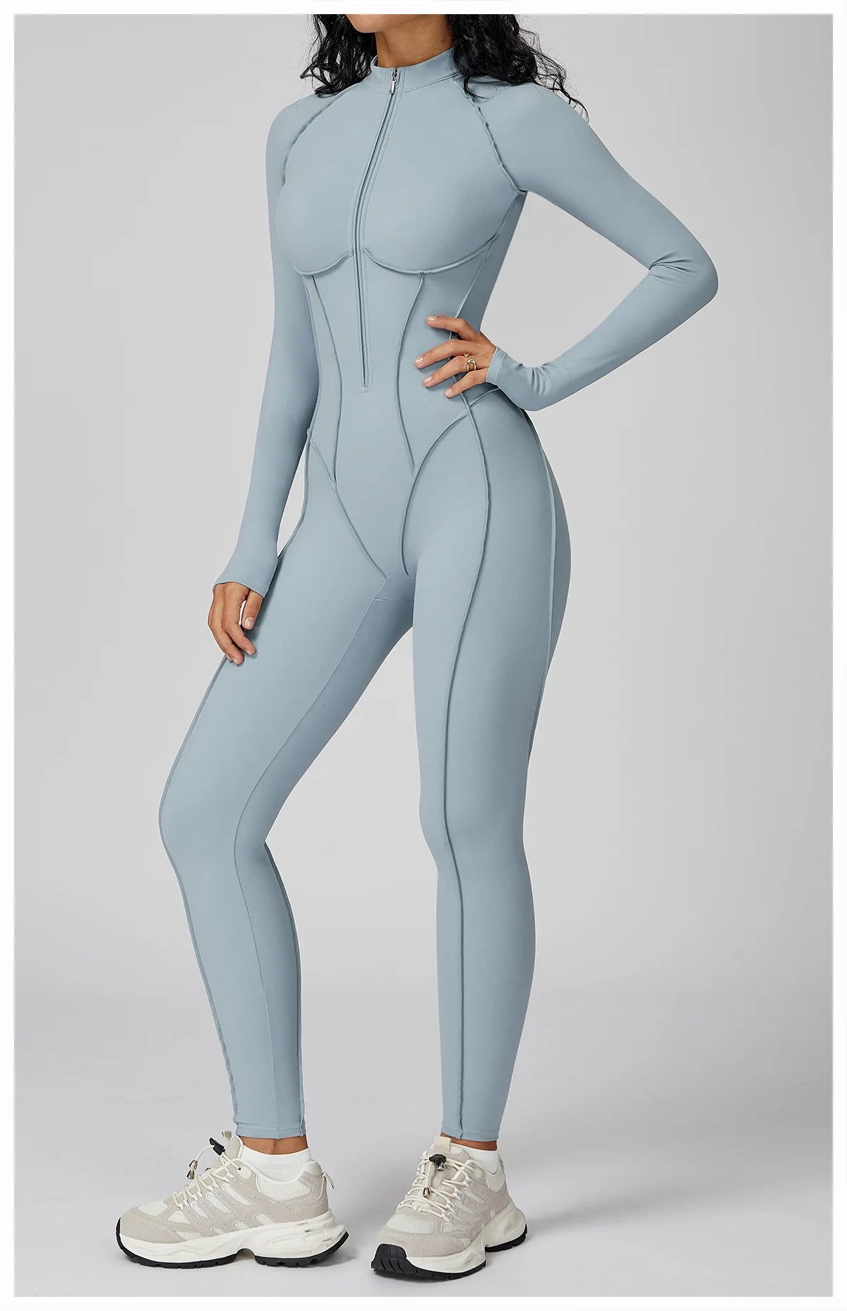 Long-Sleeved Performance Yoga Bodysuit