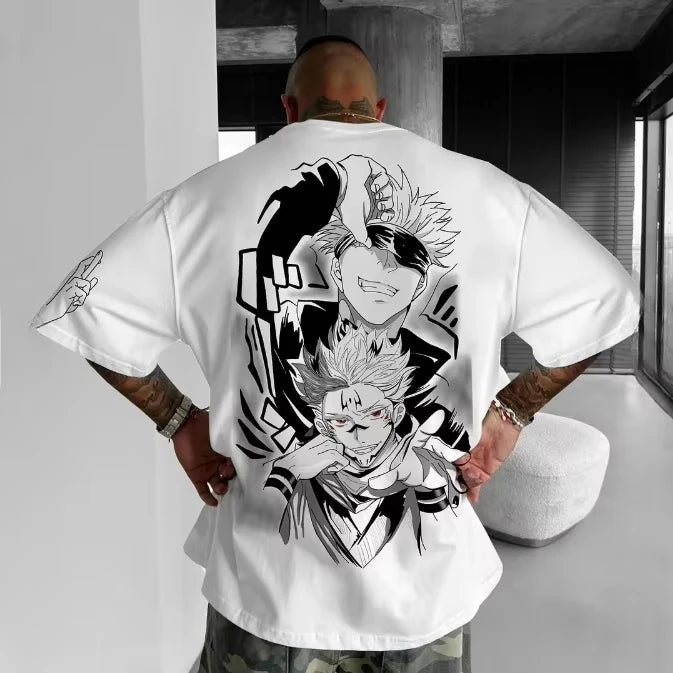 Jujutsu Kaisen Unisex Vintage Graphic Tee | Y2K Anime Style