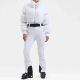 Women’s Faux Fur Trim Ski Jumpsuit