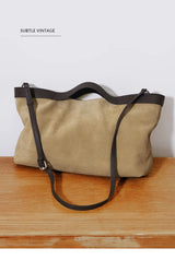 Motingsome Winter New Suede Big Tote Women Matte Cowhide Leather Handbag Oversized Shoulder Bowling Shopper Purse Luxury Design