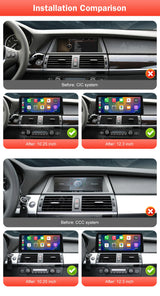 RoadTop 10.25"/12.3" Wireless CarPlay & Android Auto Screen for BMW X5 X6