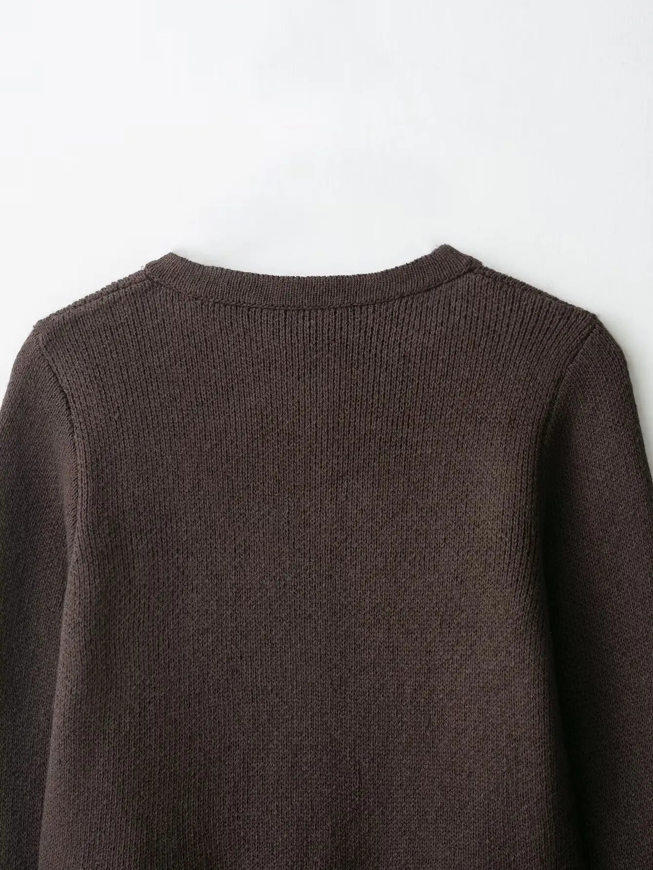Vintage Tassel Knitted Cardigan – Elegant O-Neck Long Sleeve Sweater (USA Made)