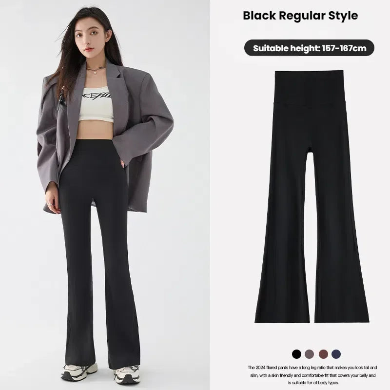 Women's High Waist Stretch Flared Pants