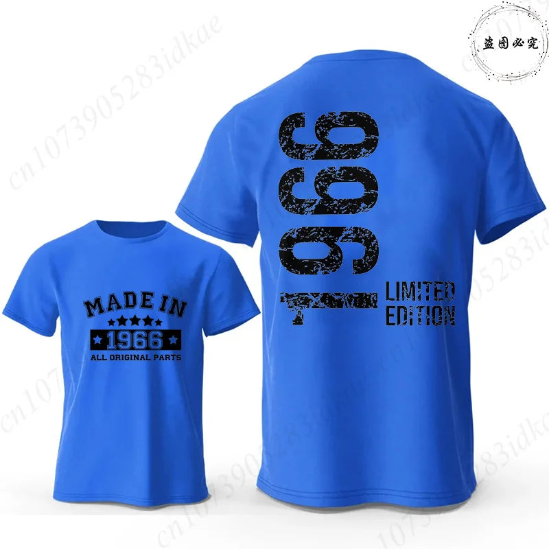 60th Birthday Vintage Graphic T-Shirt — Made in 1966 Men's Short Sleeve Tee