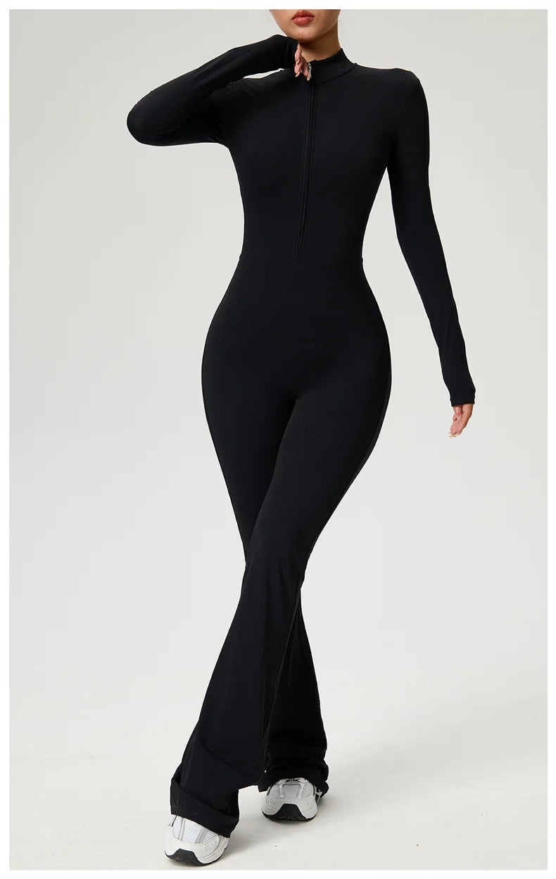 High-Performance Long Sleeve Yoga Jumpsuit