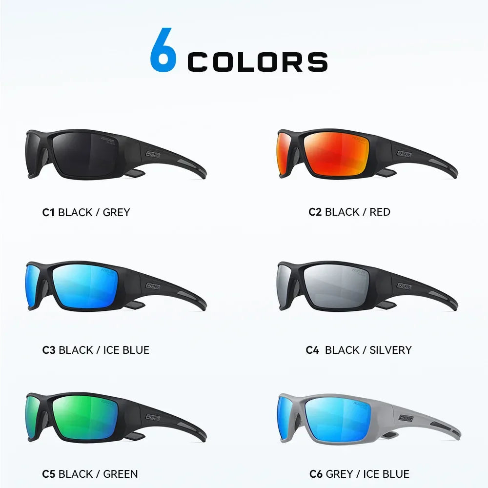 KDEAM New Polarized Fishing Sunglasses TR90 Frame Comfortable Anti slip Design Outdoor Fashion Sports Glasses Men Women Goggles