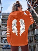 Angel Wings Oversized Graphic Hoodie