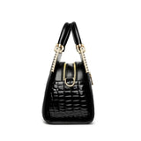 Alligator Patent Leather Shoulder Crossbody Hand Bags for Women Brand Luxury Handbags Women Bags Designer Hobos Two Layers Sac