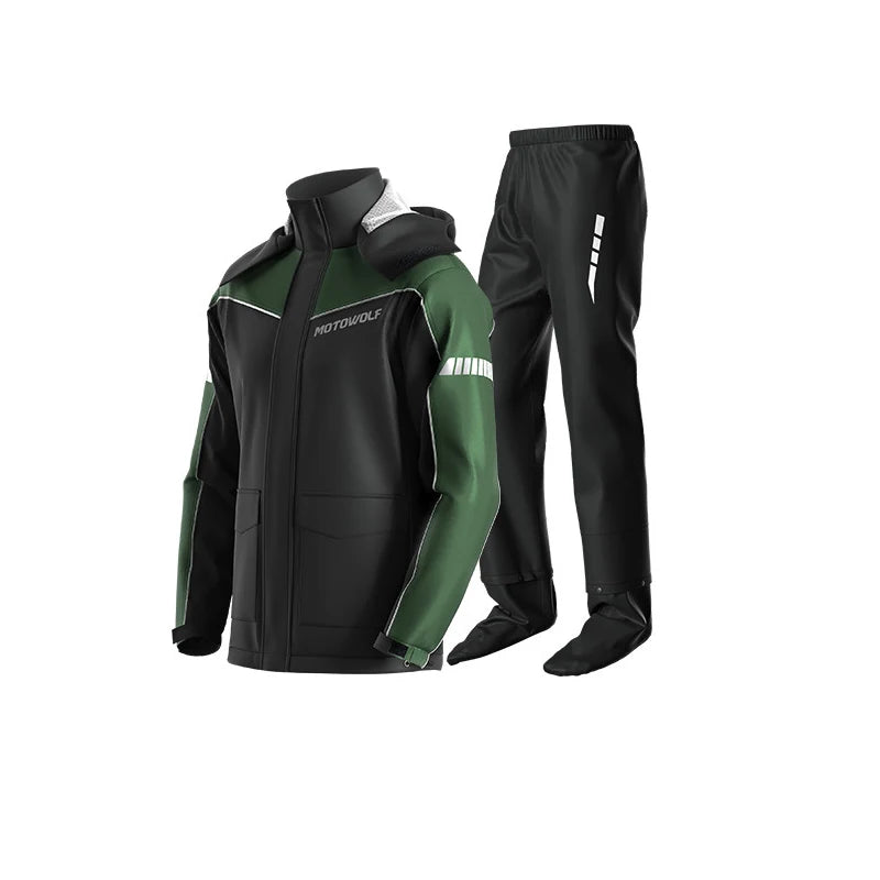 Waterproof Motorcycle Rain Suit – Jacket & Pants Set