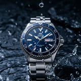 Orient Men Automatic Mechanical Diving Watch 20Bar Water Resistant Week Date Calendar Luminous Stainless Steel Sports Wristwatch