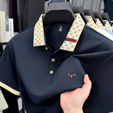 Men's Embroidered Jacquard Polo Shirt – Summer Style