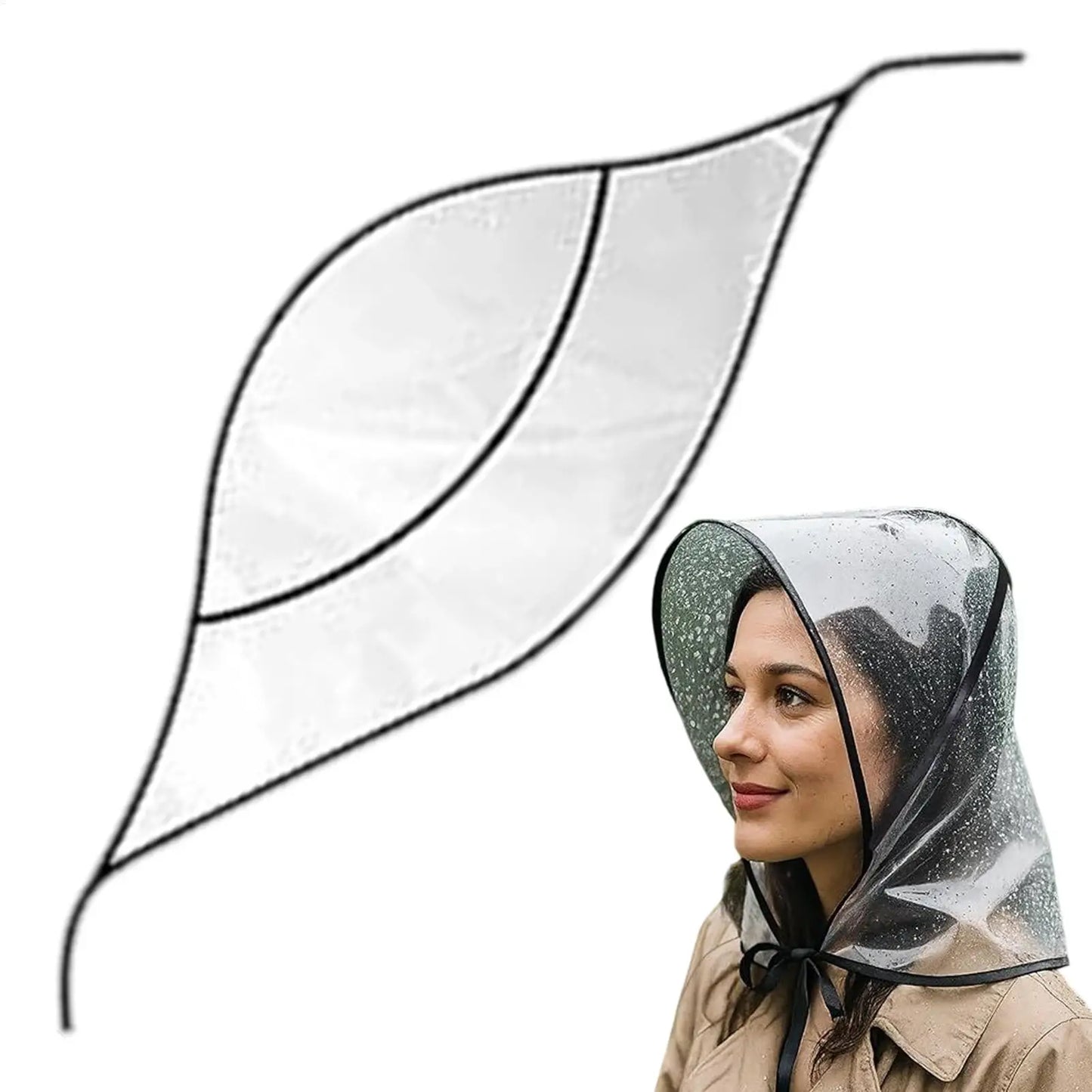 Wide Brim Waterproof Rain Hat for Women – Clear Shield