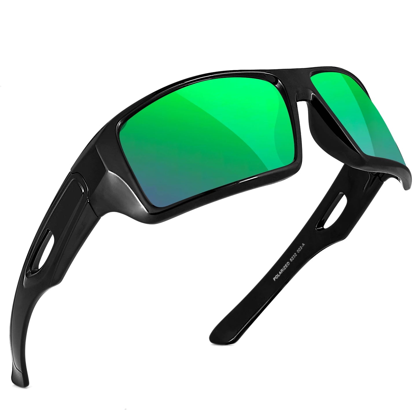 MAXJULI Polarized Sunglasses Wrap Around Sports Sunglasses for Big Wide Heads Men Women UV400 Sun Glasses 8232