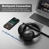 FIFINE Bluetooth wireless headset,Noise Canceling Headphones with Transparency Mode,Deep Bass,Clear Calls,80H Playtime -X3
